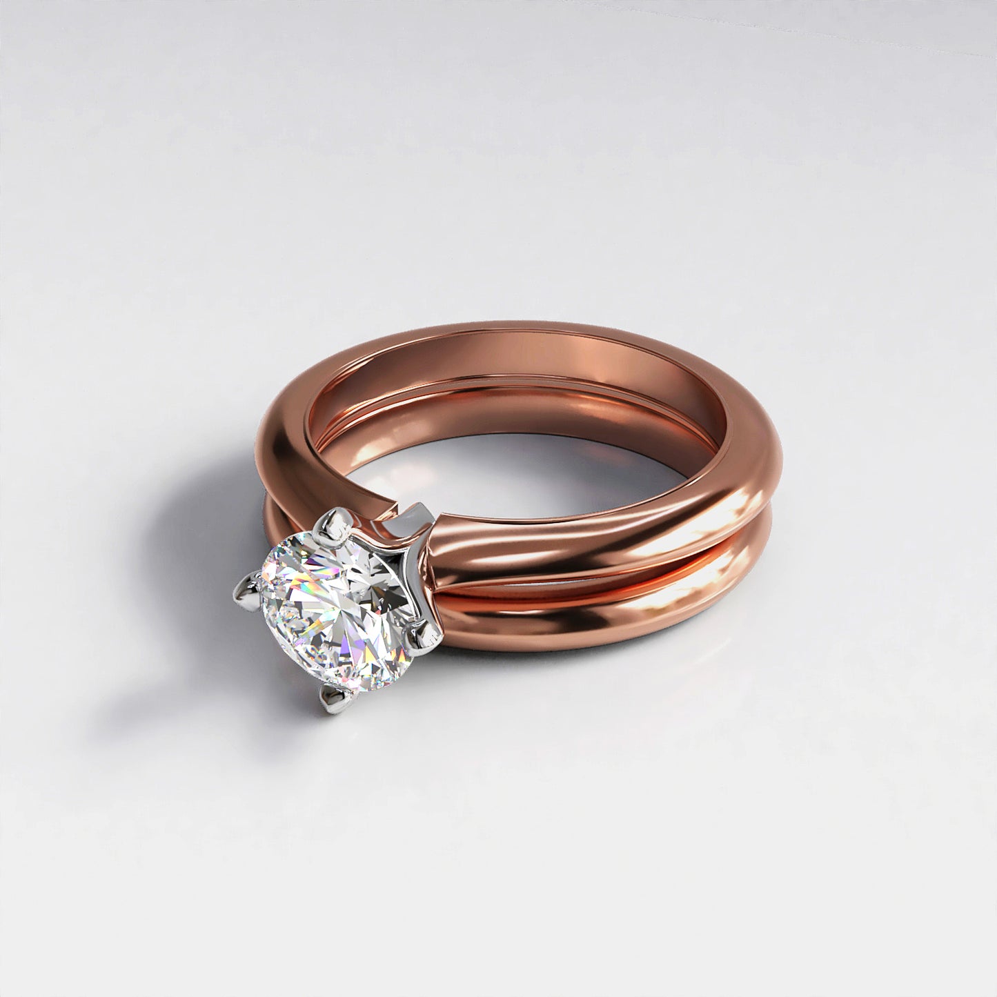 Clara: 18ct Rose Gold Fitted Wedding Band