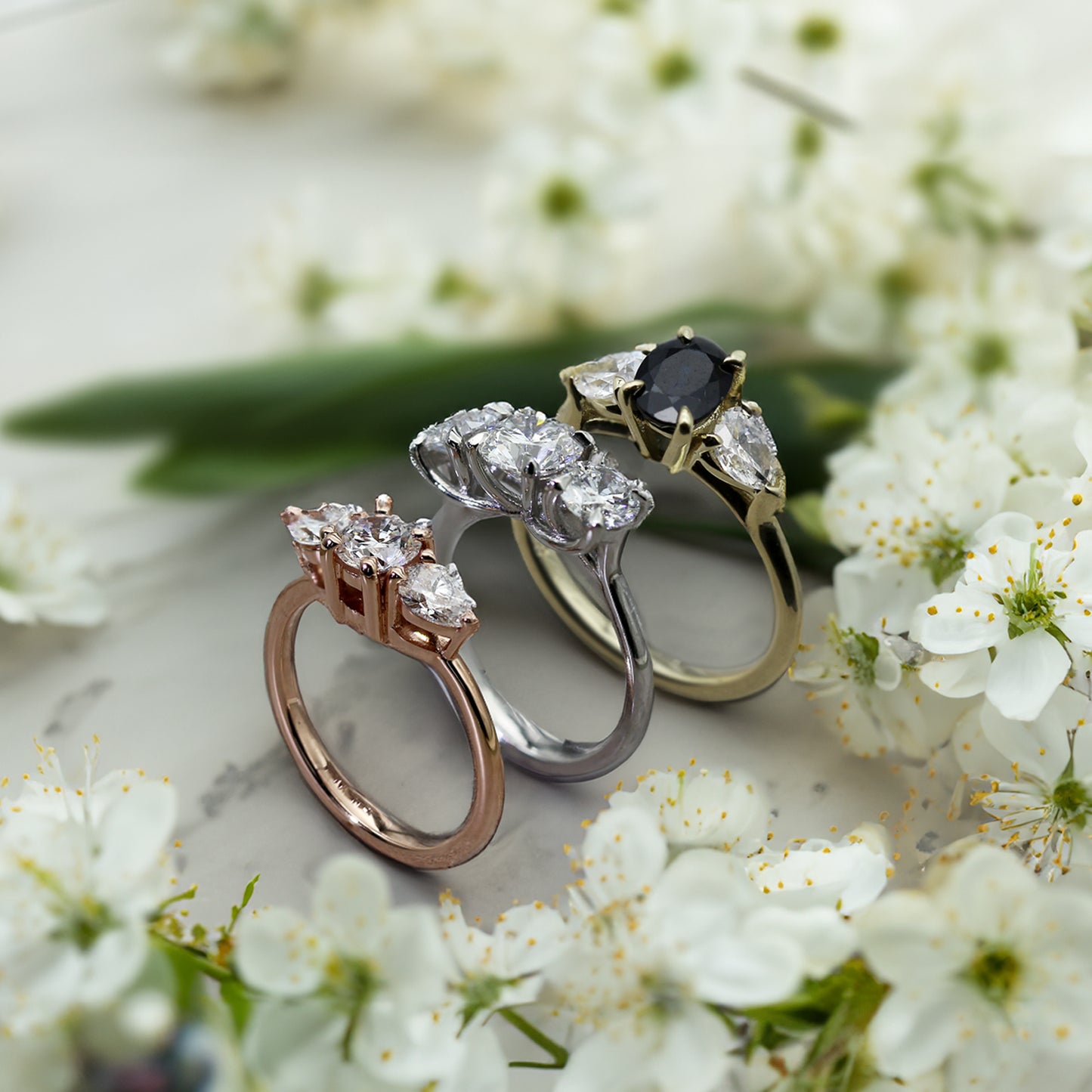 Blue Reverie: Vintage Trilogy Engagement Ring - Neil Rayment Goldsmiths