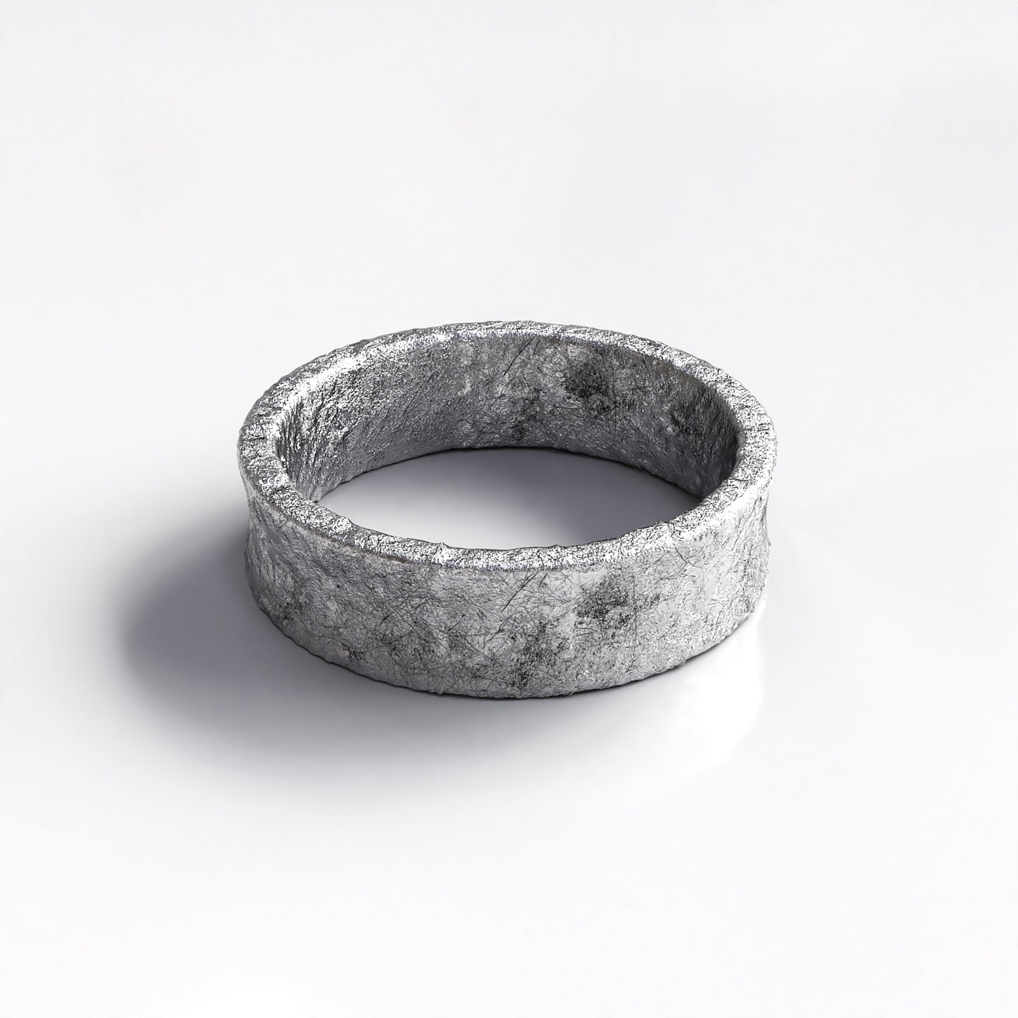 Ripple: Platinum Textured Men's Wedding Ring