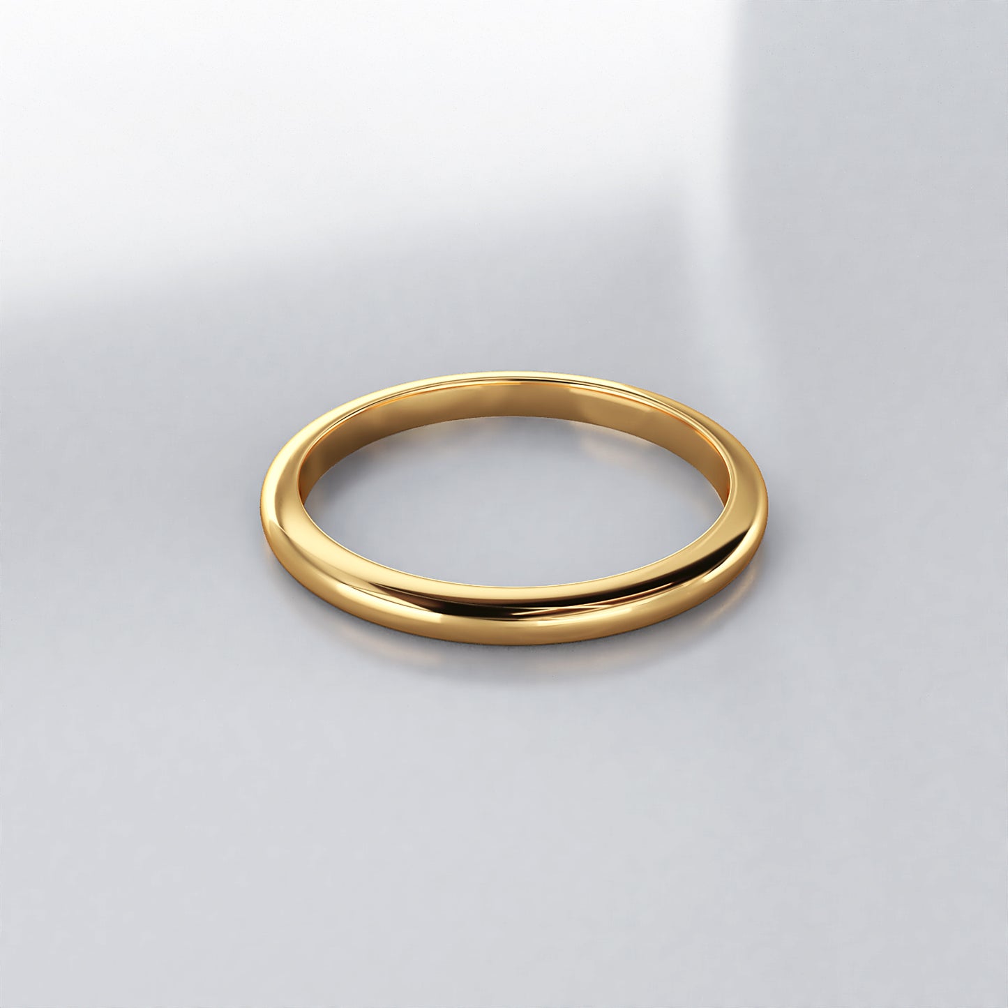 Delicate Collection: 18ct Yellow gold fitted wedding band