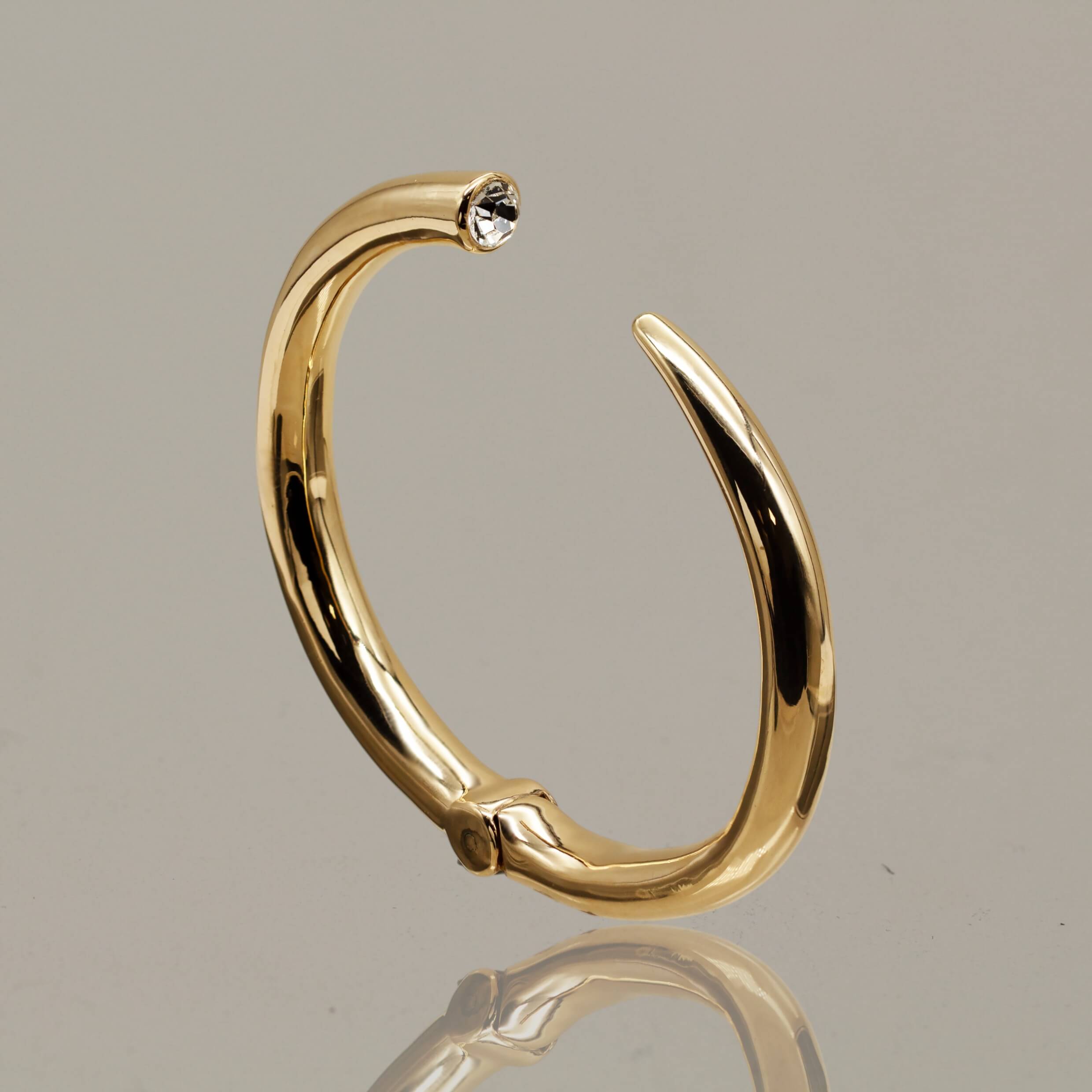 Flush-Set Hinged Cuff Bangle