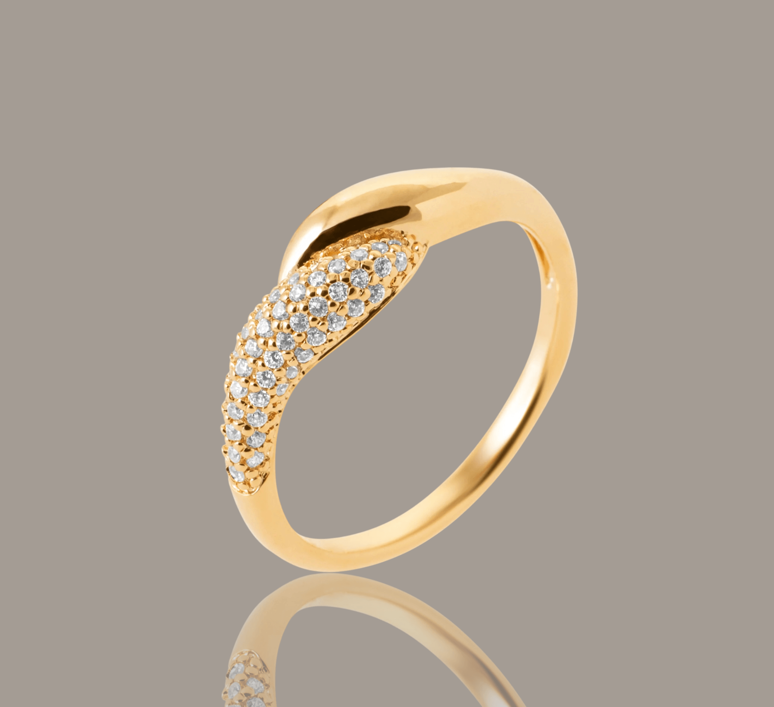 Soft Twist Ring Stone-Set