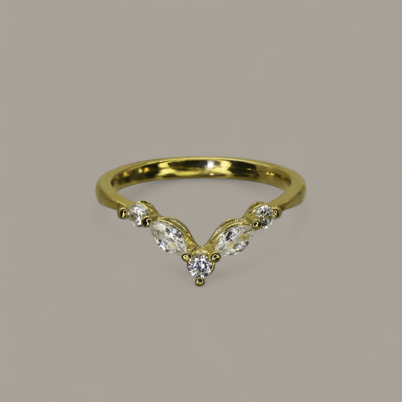 Elara' Marquise Diamond Fitted Wedding Band