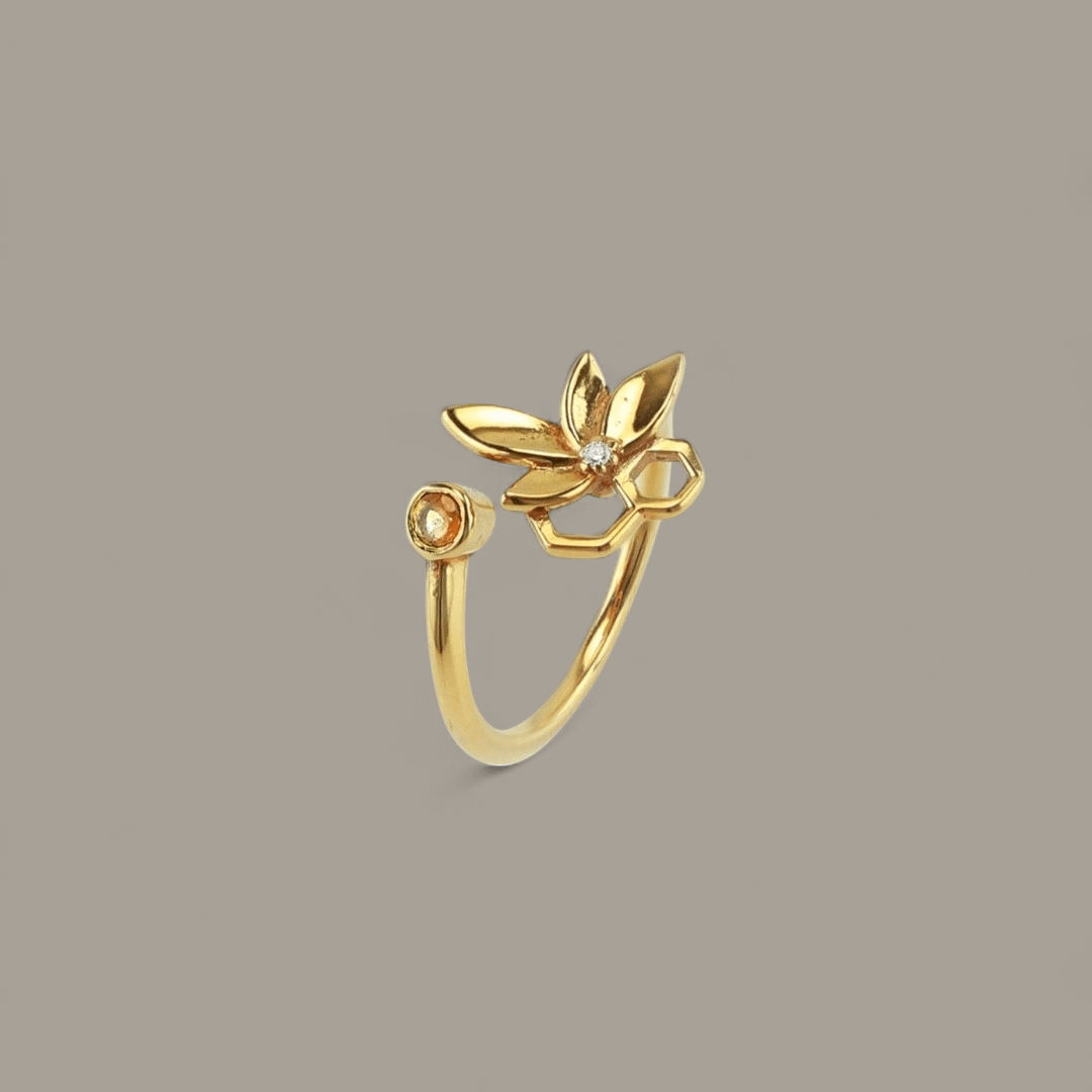 Flower Citrine Ring - Neil Rayment Goldsmiths