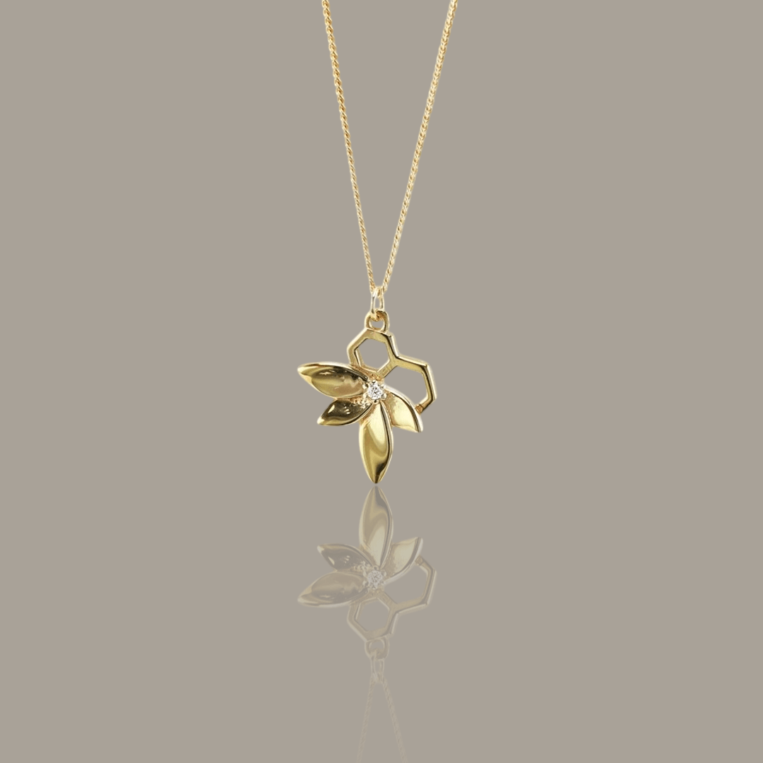 Flower and Honeycomb Pendant - Neil Rayment Goldsmiths