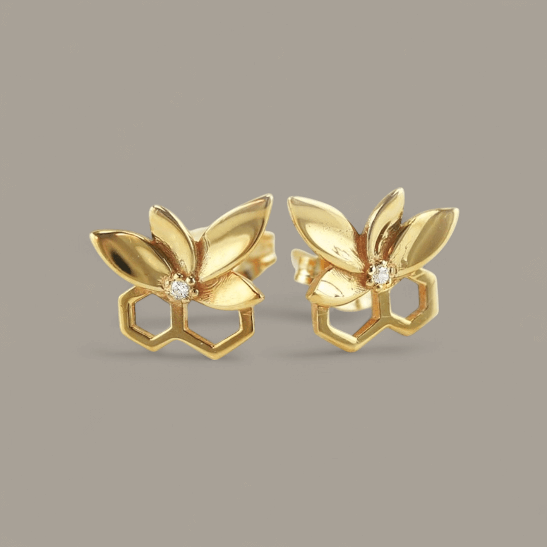Flower Diamond Studs - Neil Rayment Goldsmiths