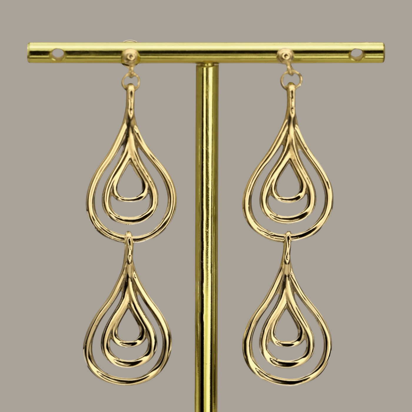 Double Drop Fossil Earrings