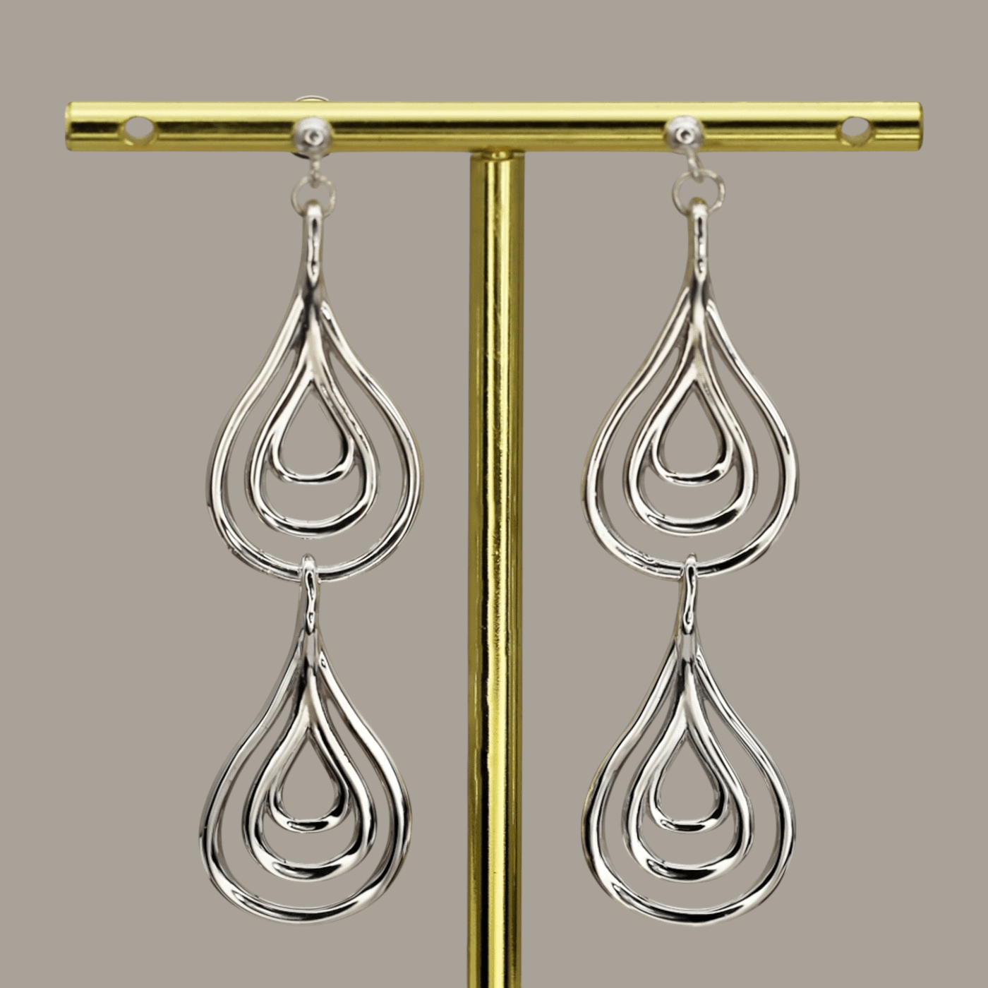 Double Drop Fossil Earrings