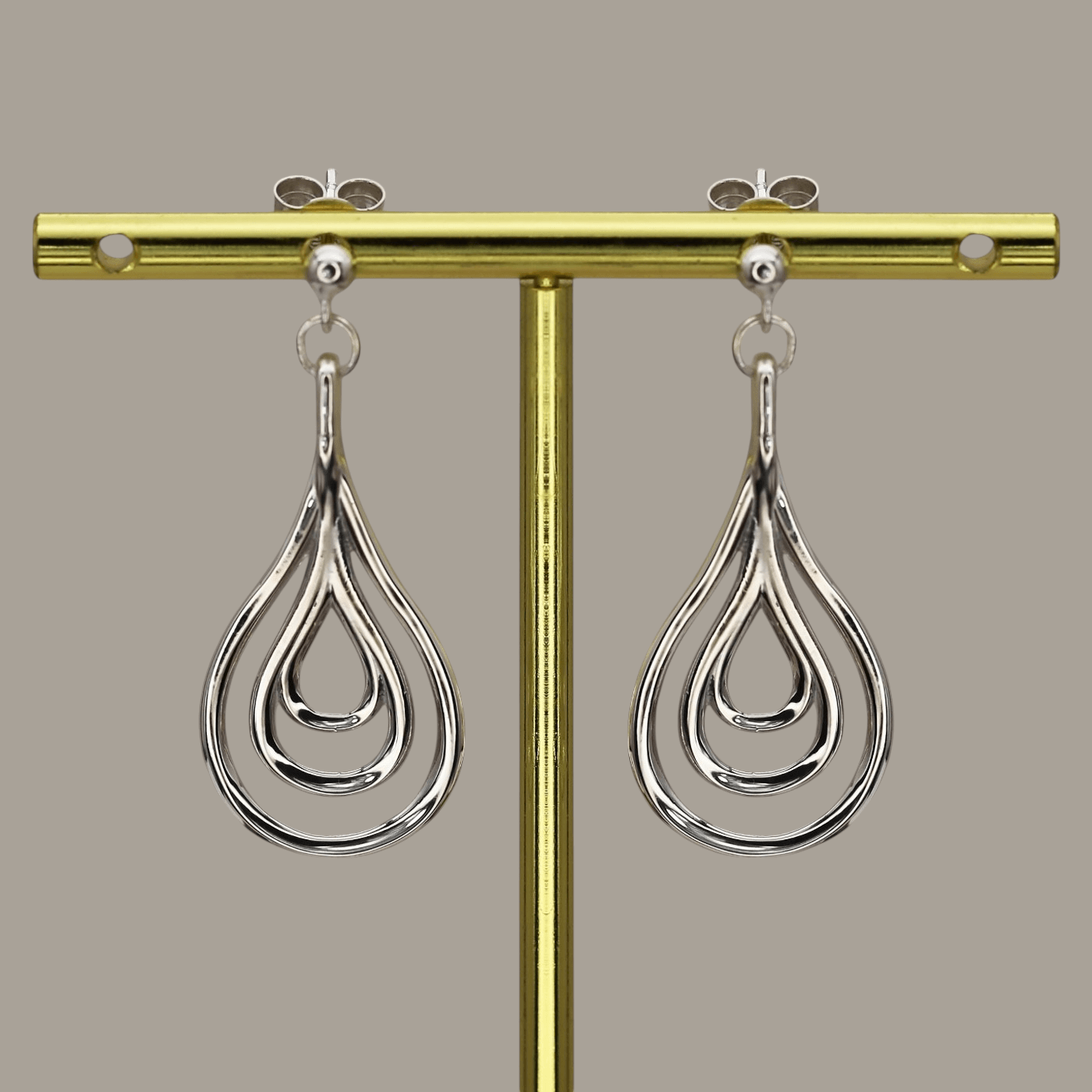 Small Drop Fossil Earrings