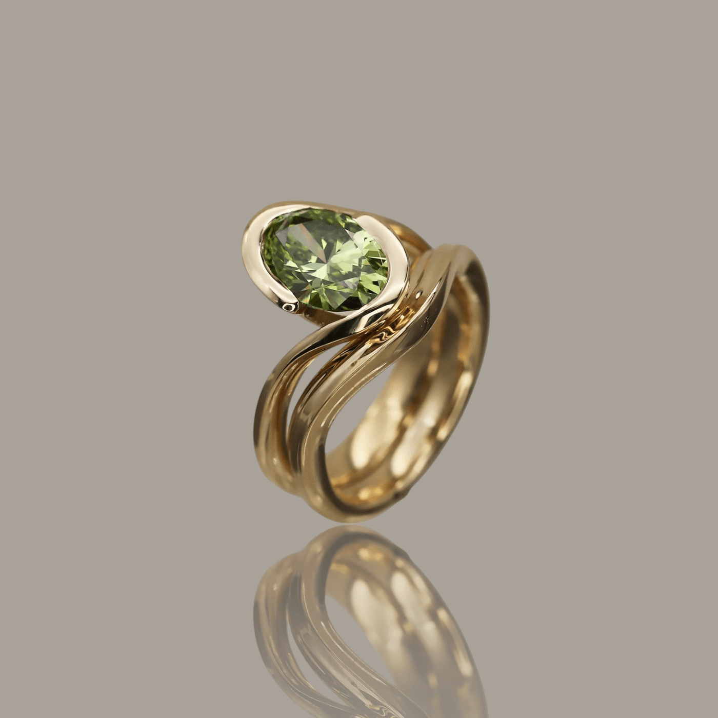 Vela' Oval Diamond Engagement Ring