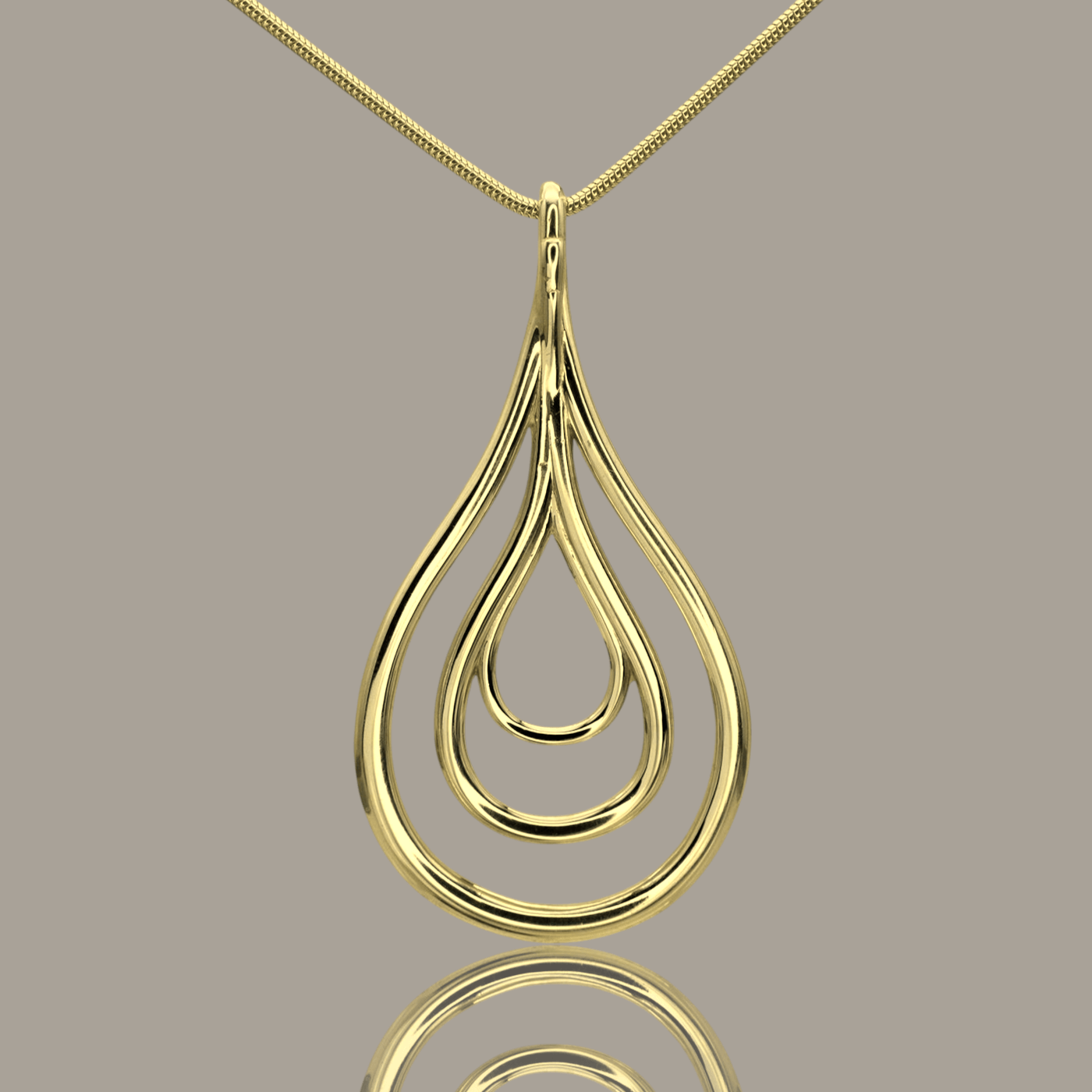Large Fossil Pendant Snake Chain