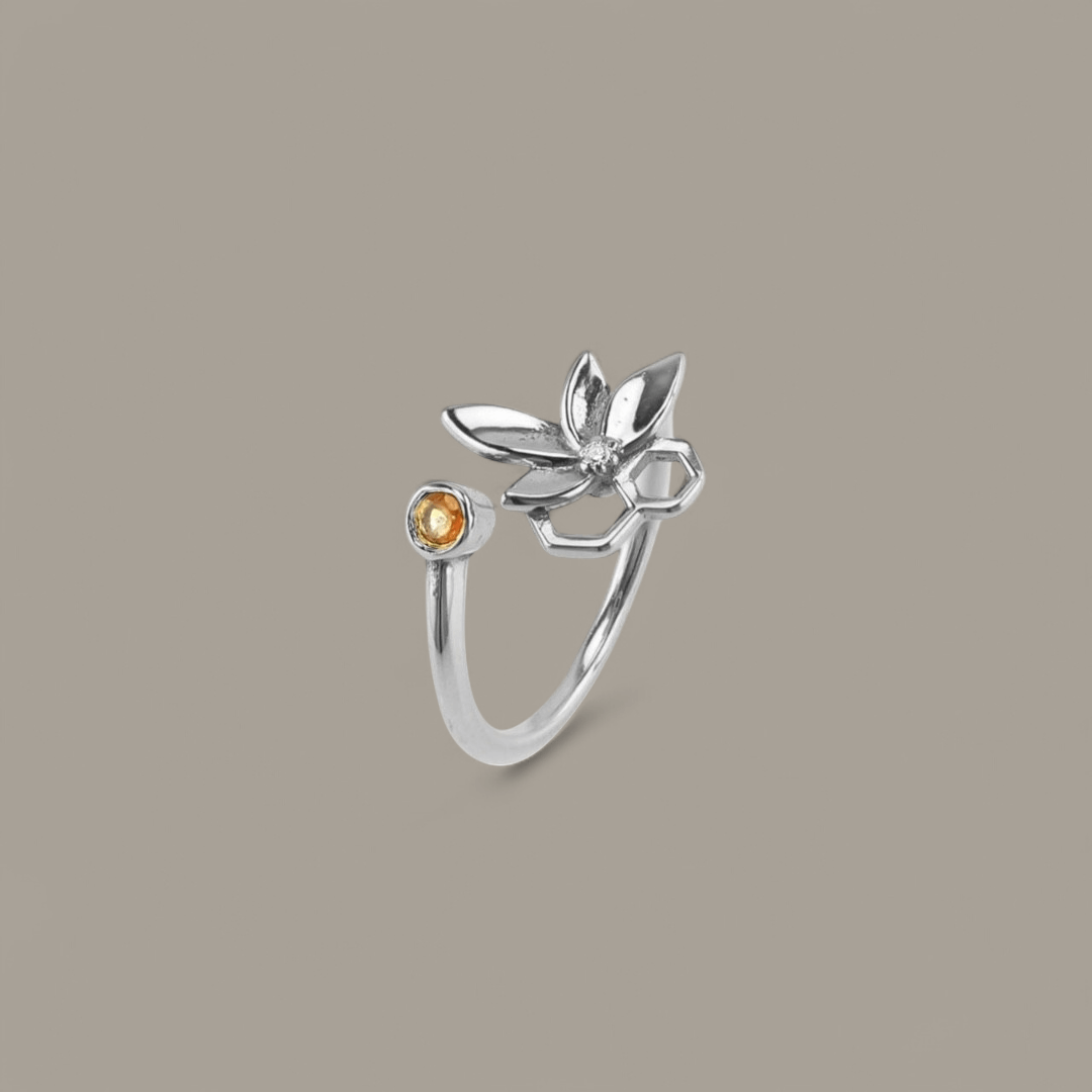 Flower Citrine Ring - Neil Rayment Goldsmiths