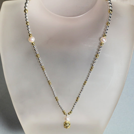 Midsummer Night's Pearl Collection: Ophelia Necklace - Majestic White Pearl Necklace - Neil Rayment Goldsmiths