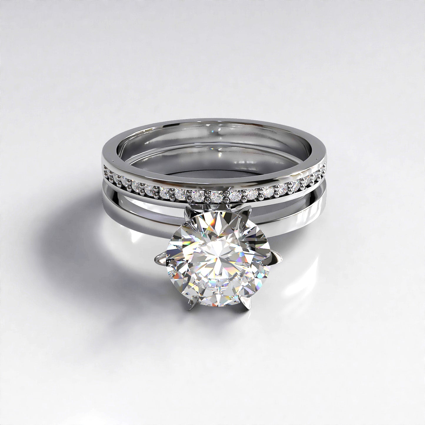 Sophie: Platinum Diamond Channel Set Fitted Wedding Ring