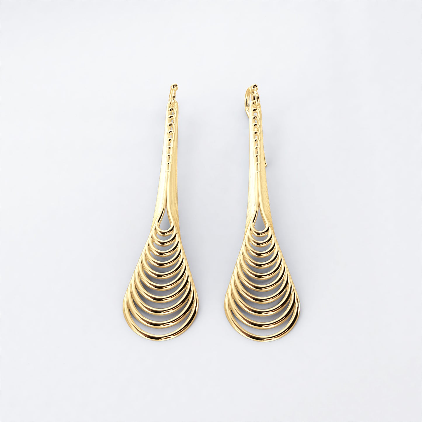 Beginning: 18ct Yellow Gold-Plated Sterling Silver Drop Earrings