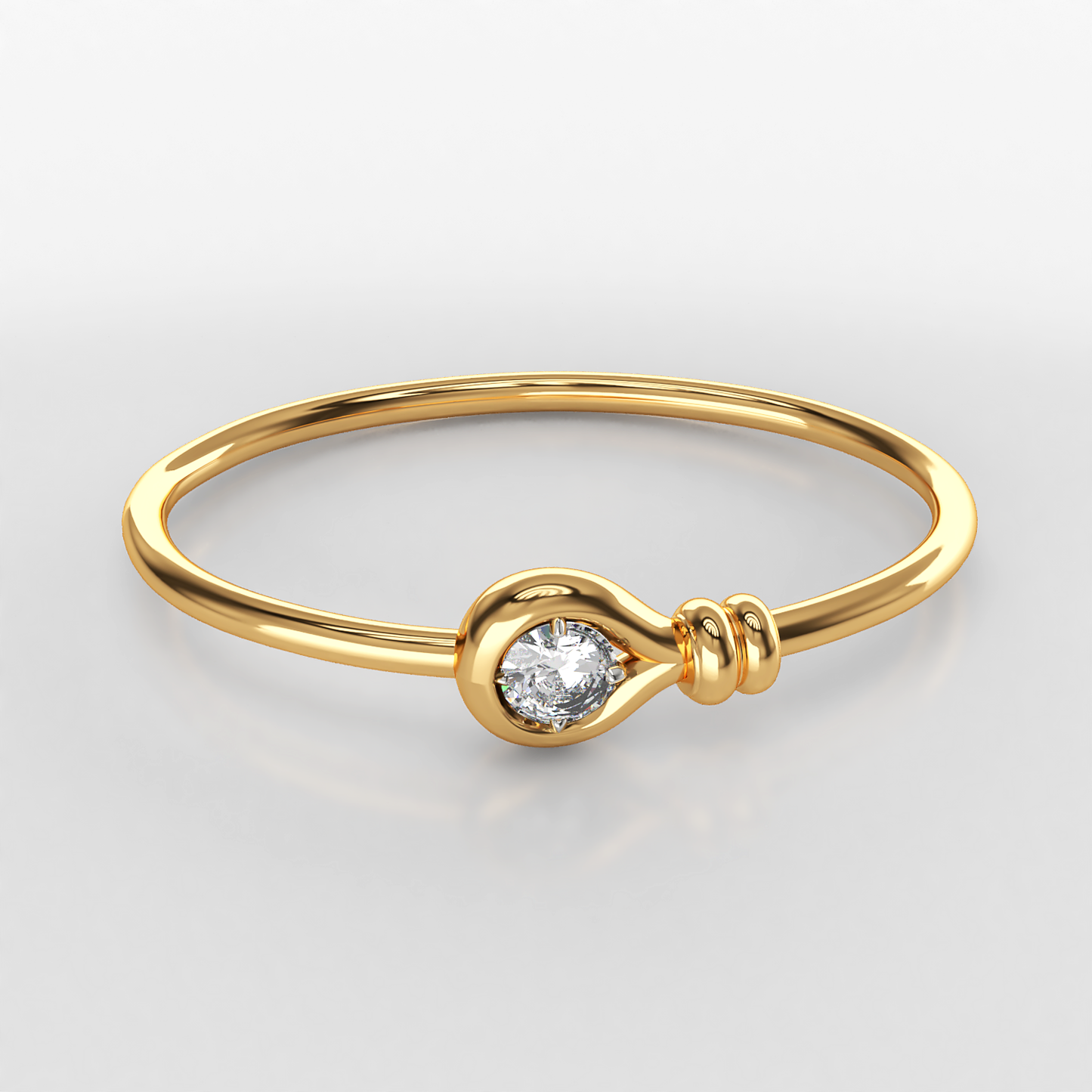 Contemporary 18ct Rose Gold Bangle - Neil Rayment Goldsmiths