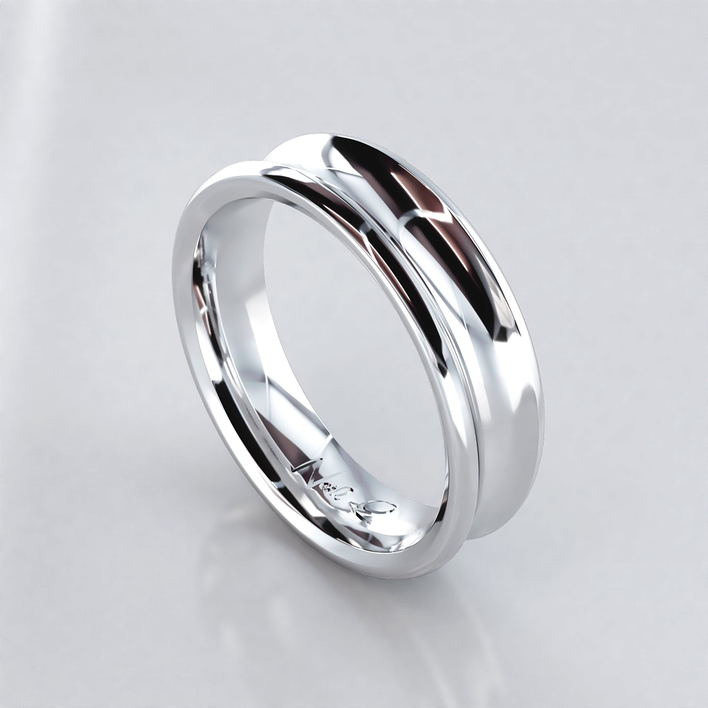 Men's Bespoke Platinum Convexed Wedding Ring