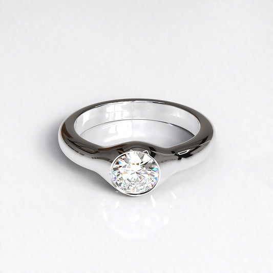 Simplicity: 1ct Diamond Platinum Engagement