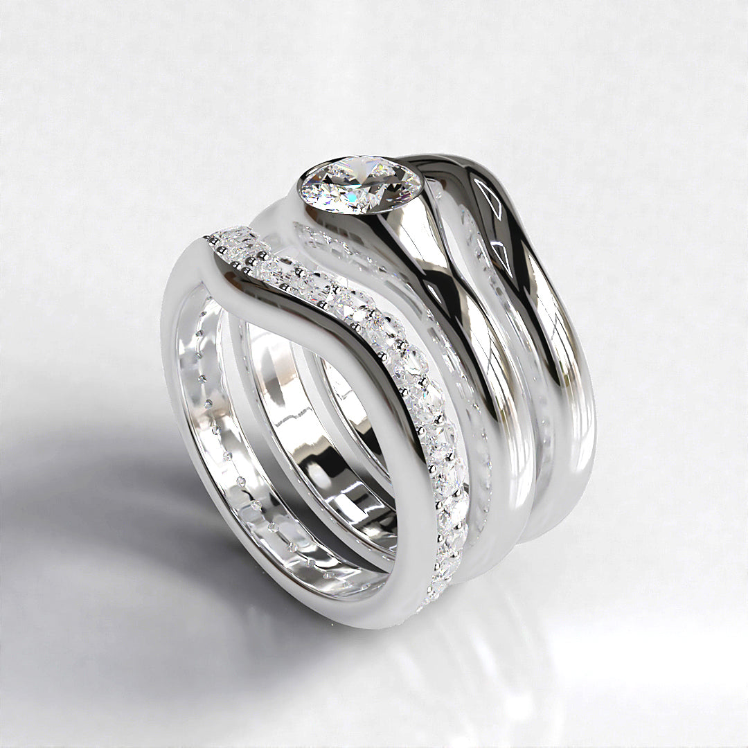 Unusual platinum clearance eternity rings