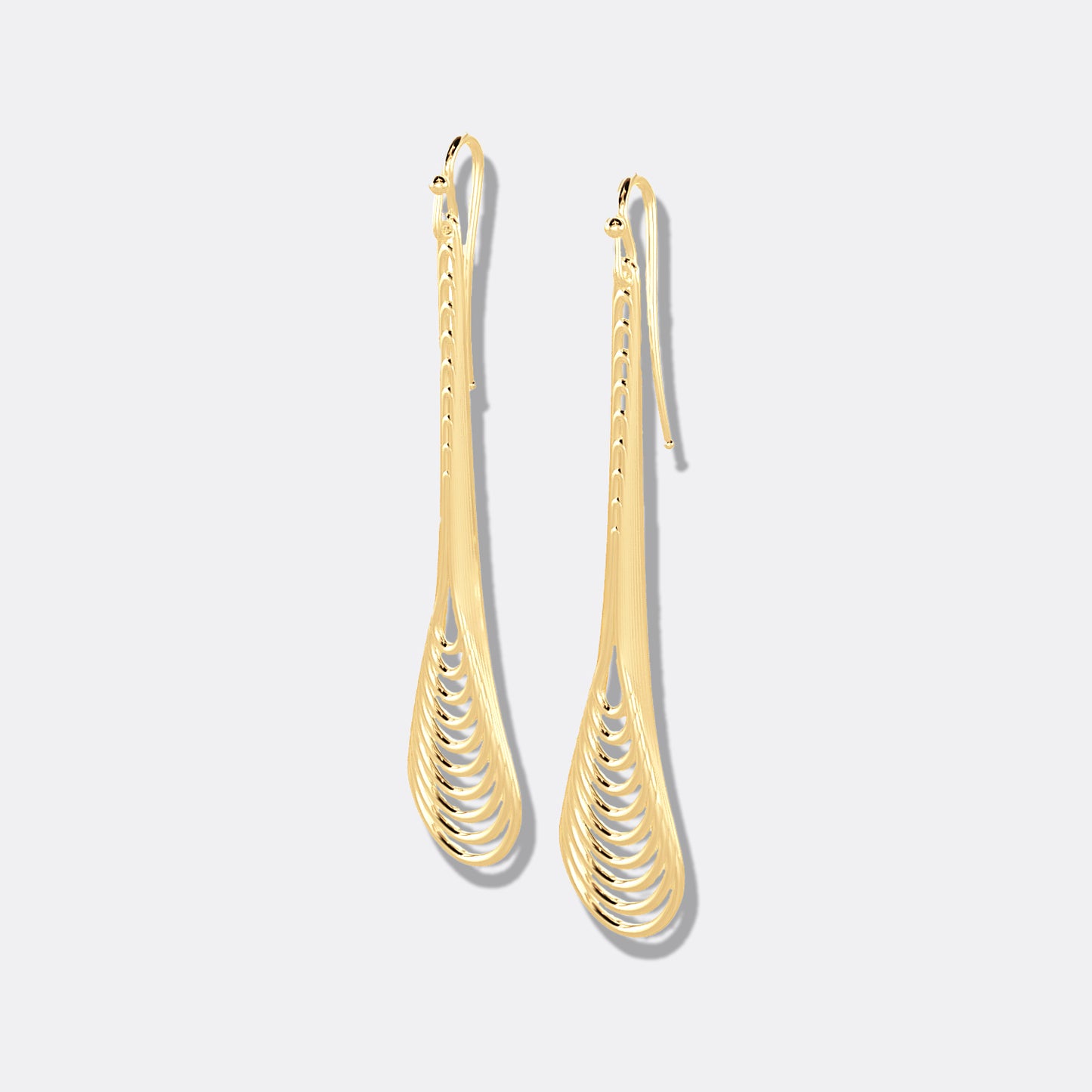 Beginning: 18ct Yellow Gold-Plated Sterling Silver Drop Earrings