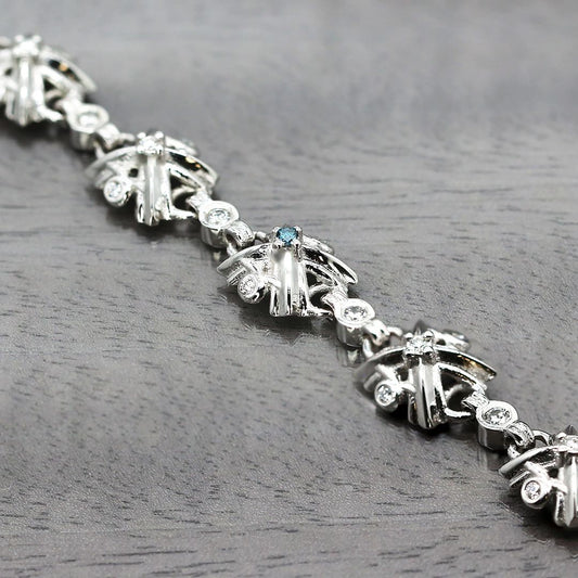 Eternal Adorn: 18ct White Gold Diamond Cluster Bracelet - Neil Rayment Goldsmiths