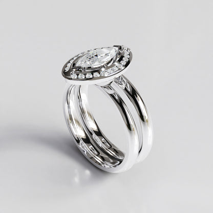 Ethereal: 18ct White Gold Fitted Wedding Band