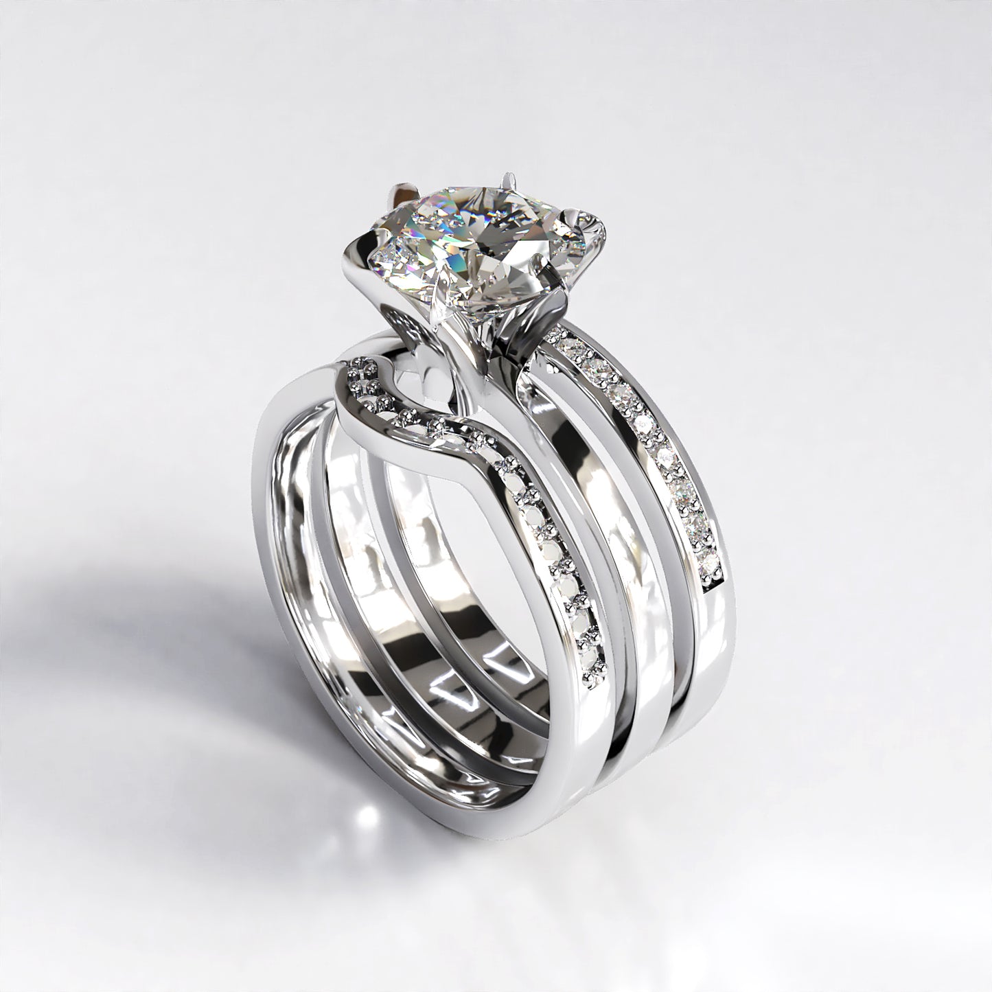 Sophie: Platinum Six Claw 2ct Round Diamond Engagement Ring