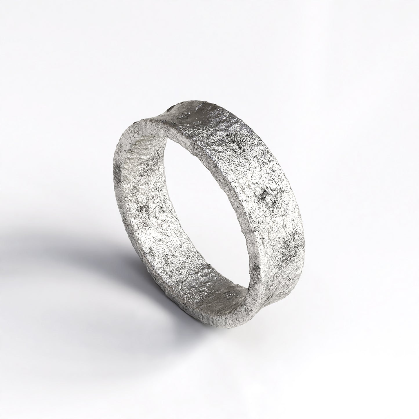 Ripple: Platinum Textured Men's Wedding Ring
