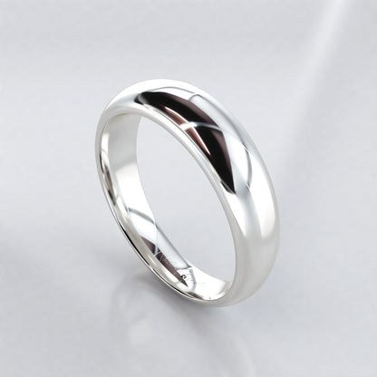 Tapered Men's Wedding Ring in 18ct White Gold