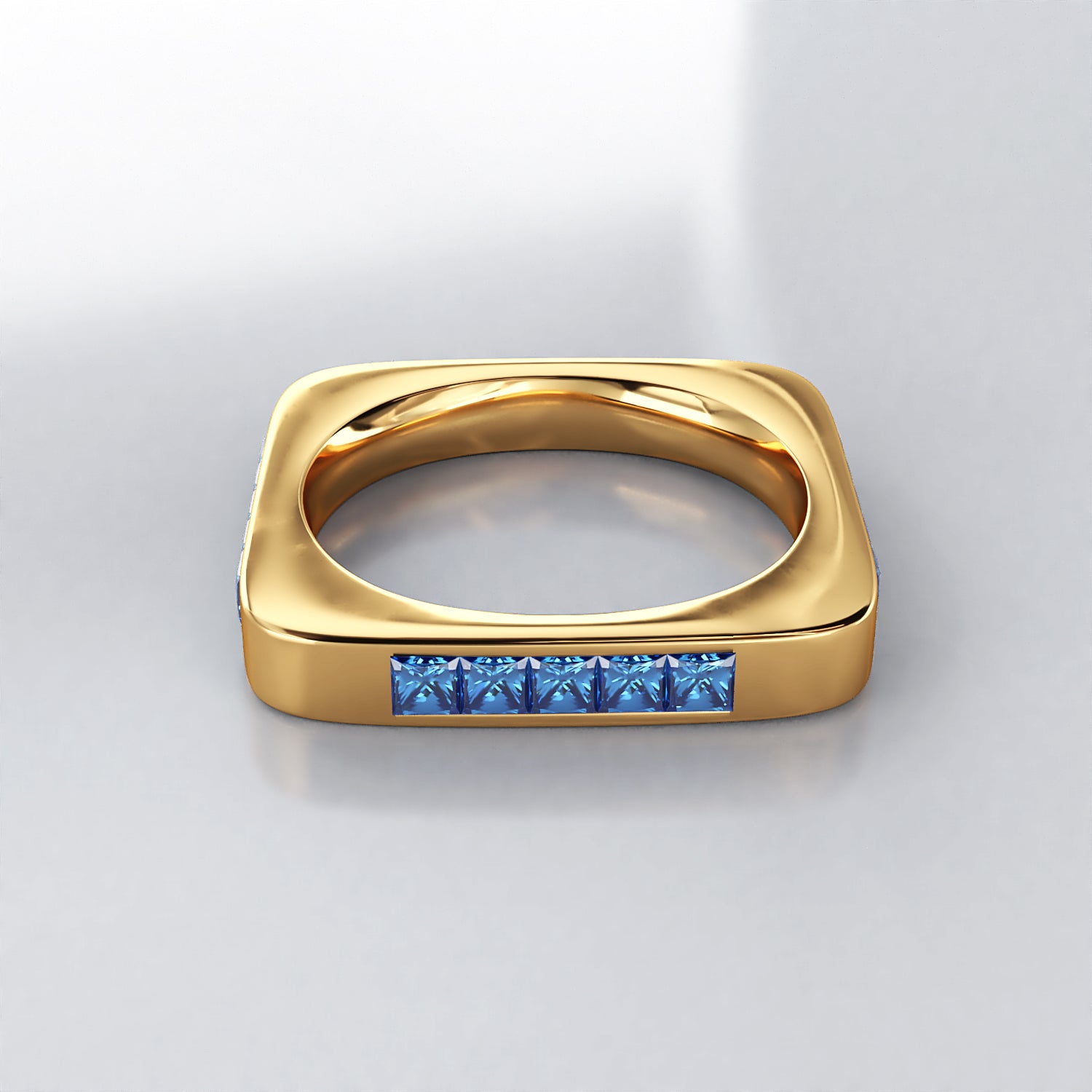 Blue shops gold wedding band