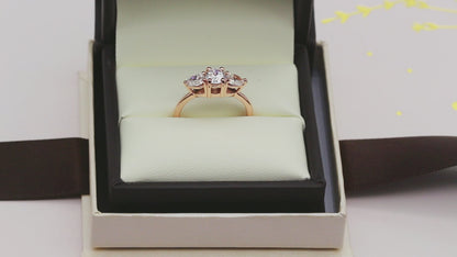 Éclat: Vintage Diamond Trilogy Engagement Ring