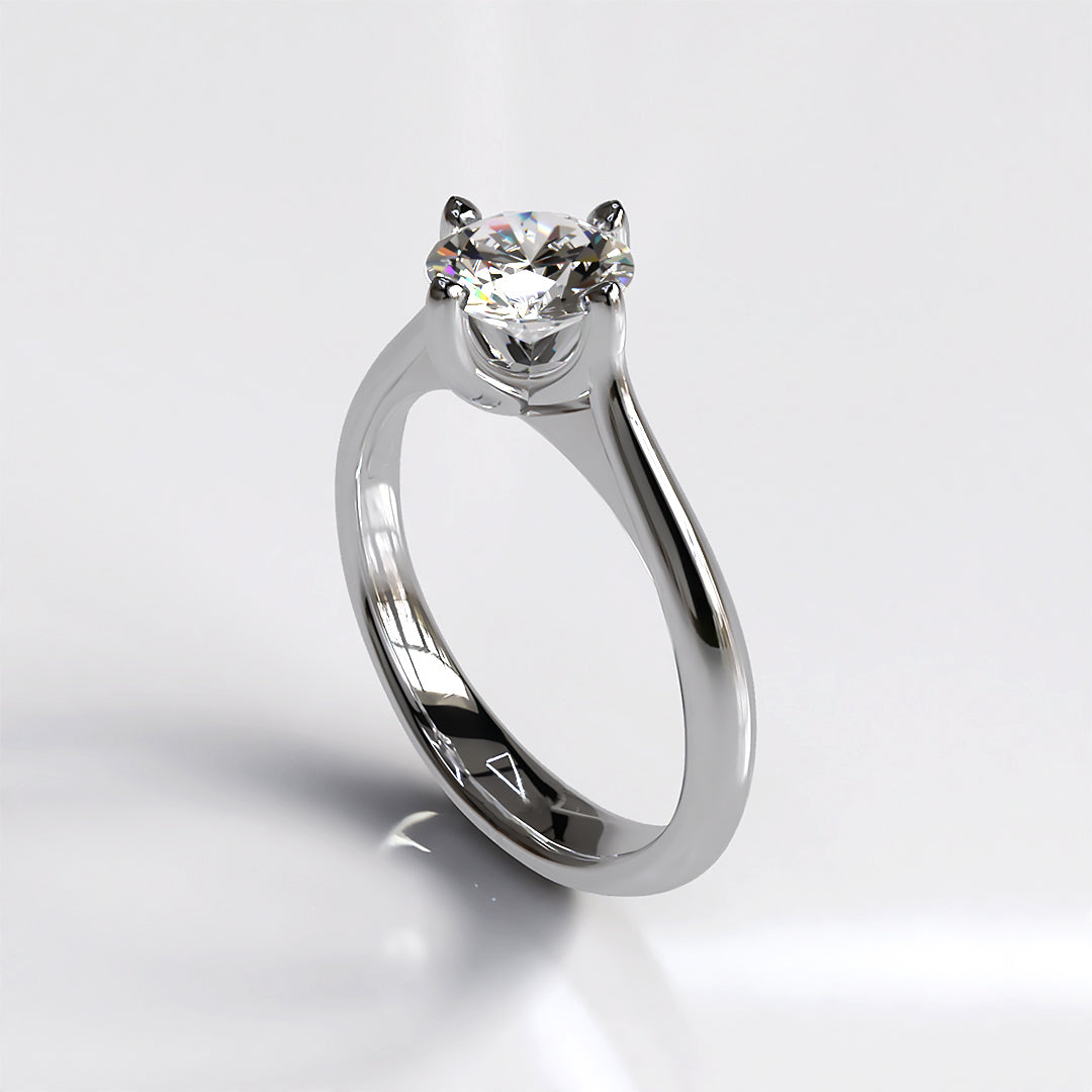 Helen: 18ct Yellow Gold Four Claw Round Diamond Engagement Ring