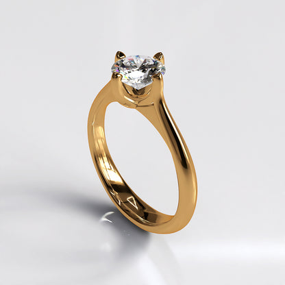 Helen: 18ct Yellow Gold Four Claw Round Diamond Engagement Ring
